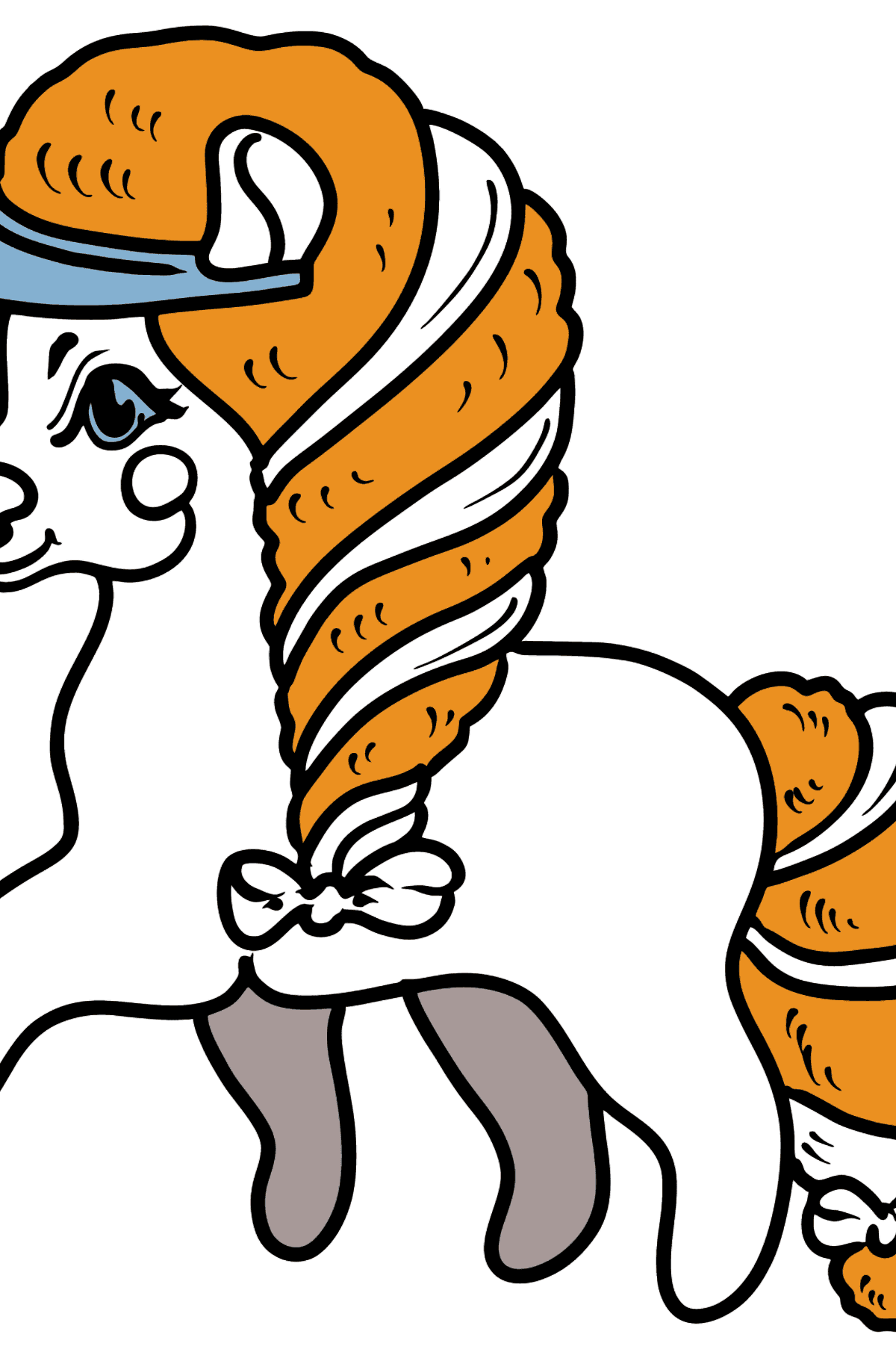 Dibujo para colorear - Pony fashionista - Dibujos para Colorear para Niños