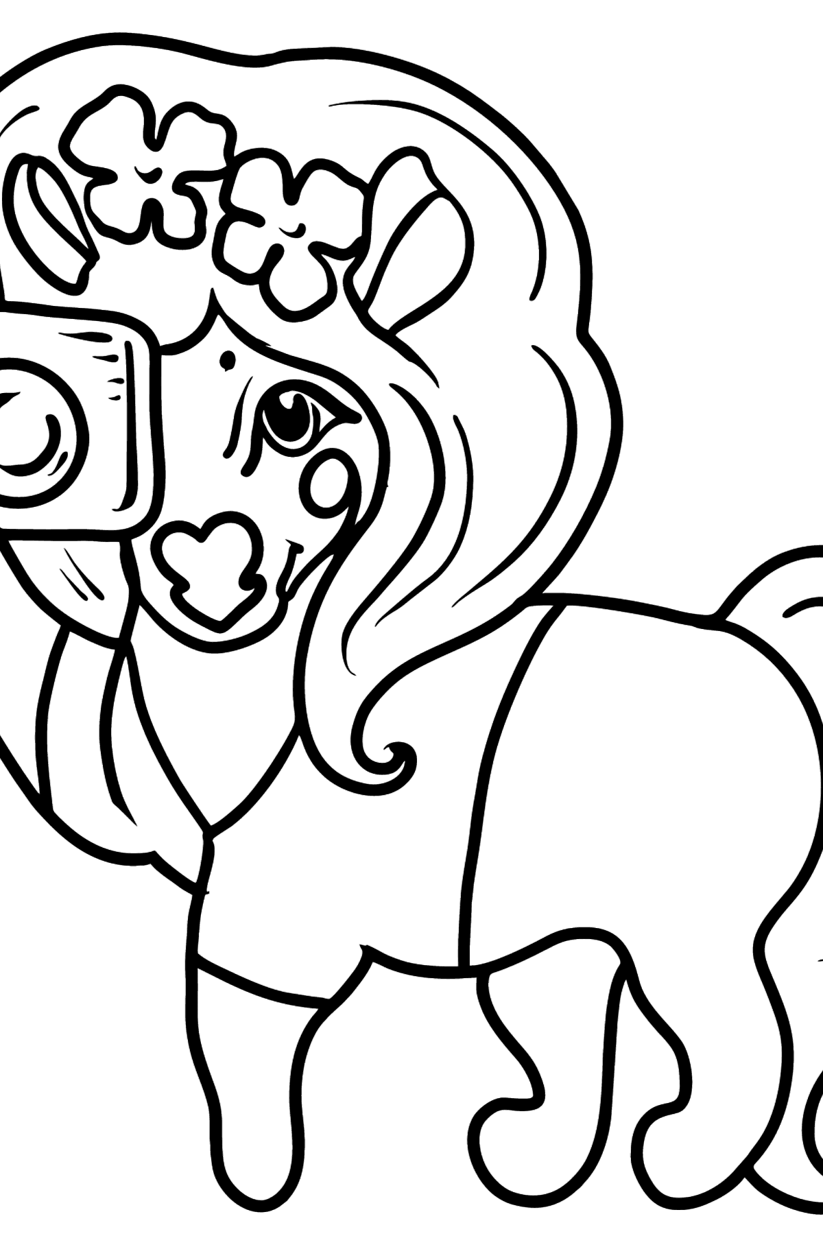 Pony Photographer coloring page - Coloring Pages for Kids