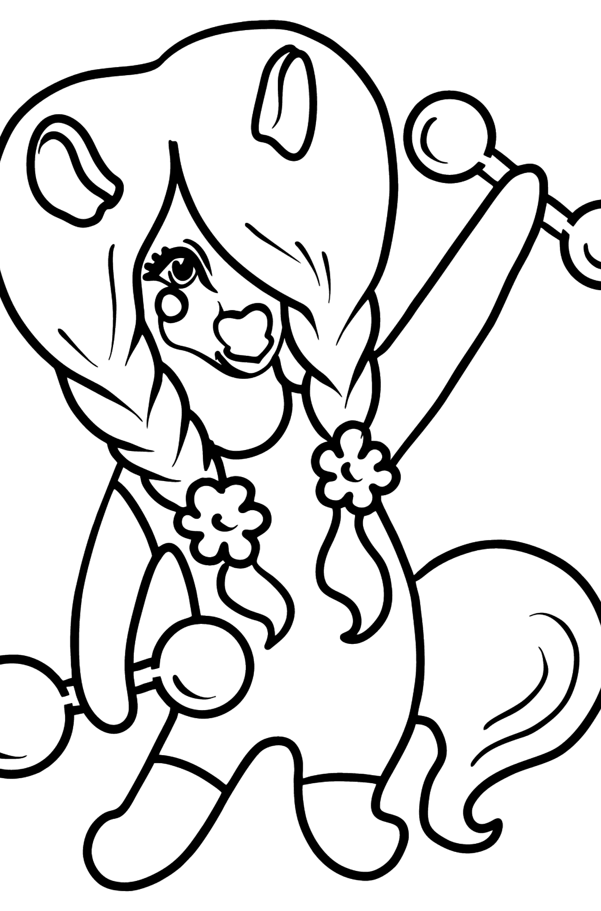 Pony Sportswoman coloring page - Coloring Pages for Kids