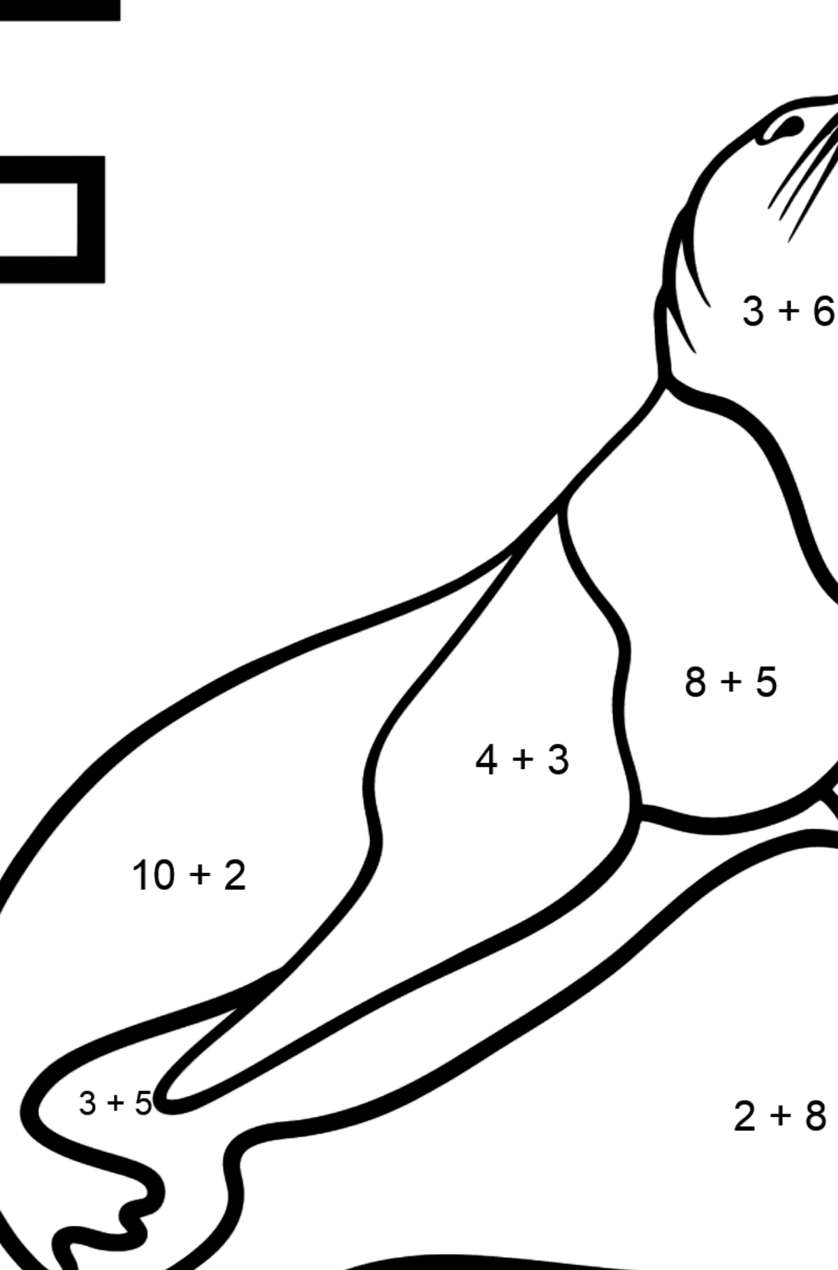 Portuguese Letter F coloring pages - FOCA - Math Coloring - Addition for Kids