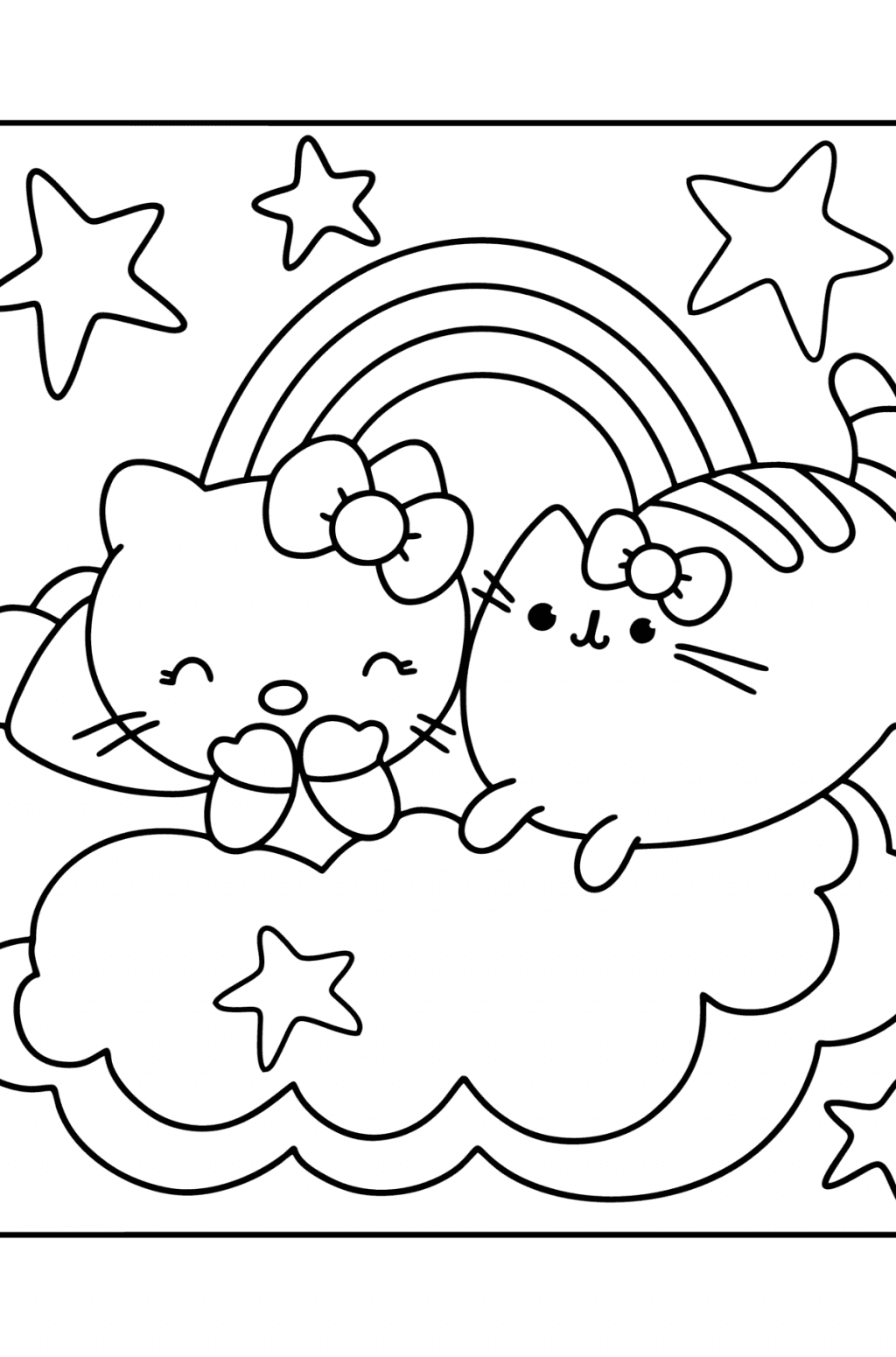 Раскраски Пушины (Pusheen) - Онлайн или Скачать и Распечатать!