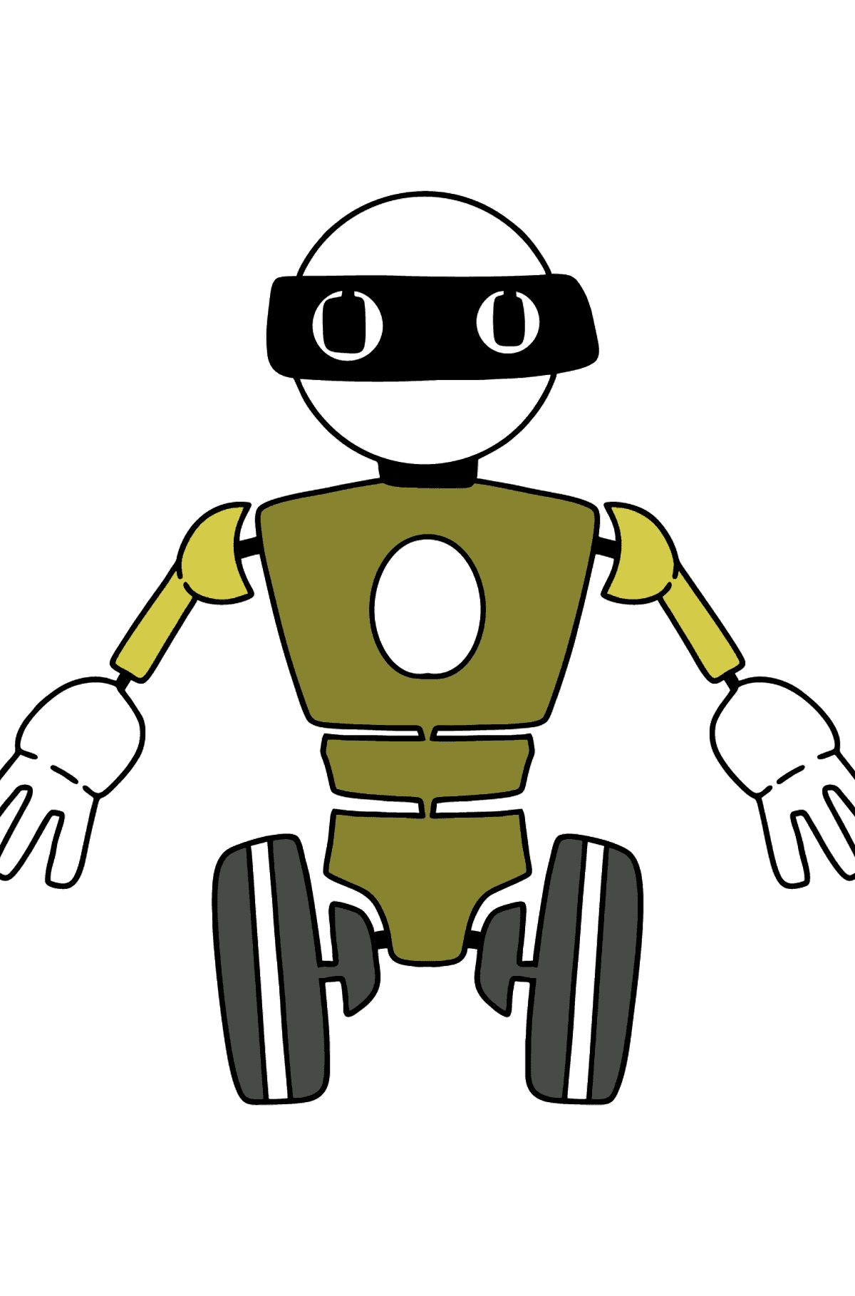 Раскраска мультяшный робот - Картинки для Детей