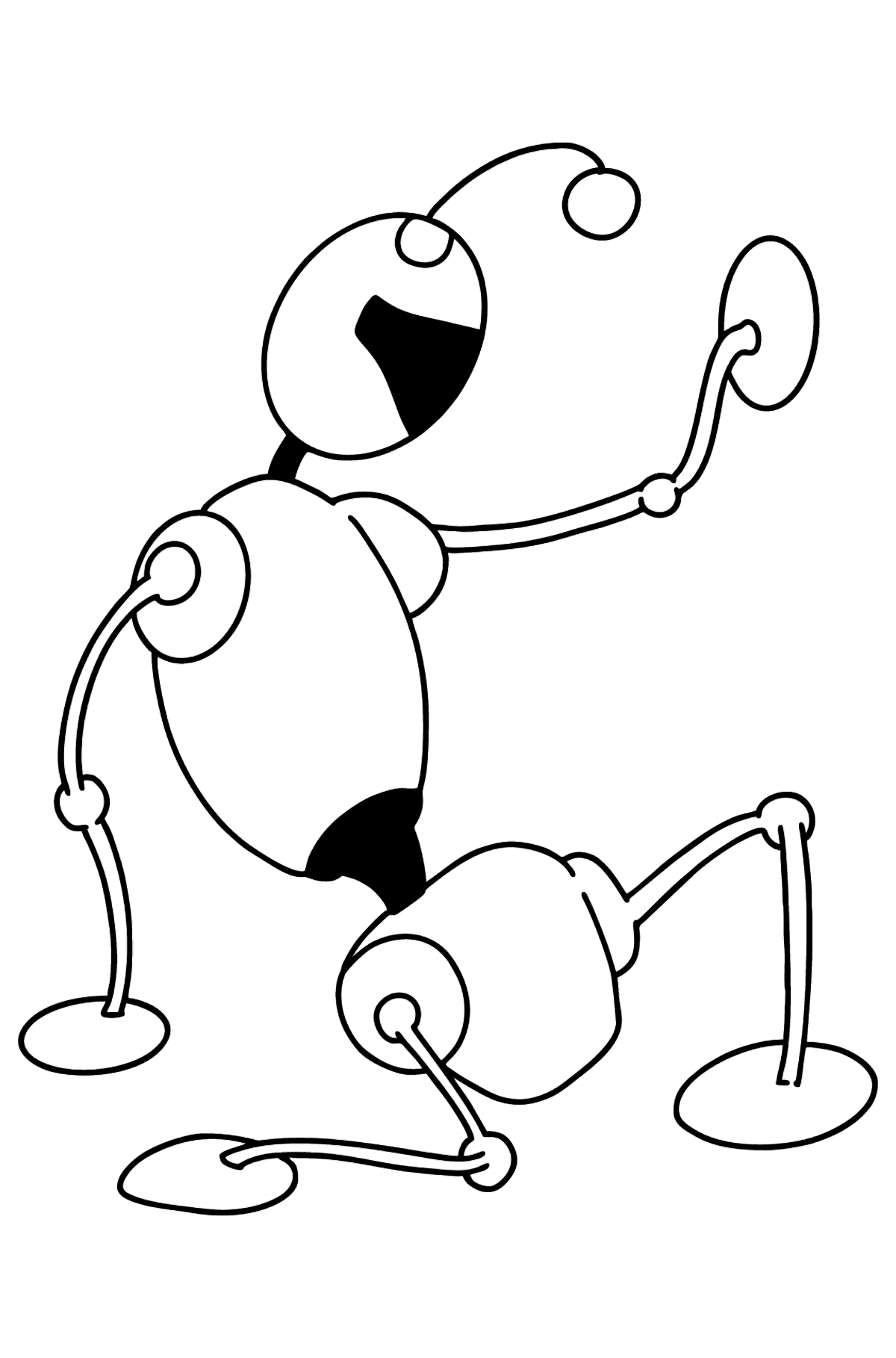 Funny Robot coloring page - Coloring Pages for Kids