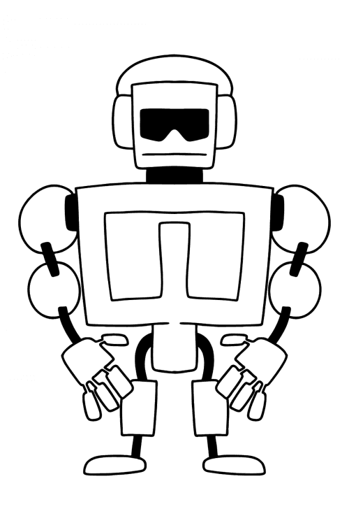 Robot Bodybuilder coloring page ♥ Online and Print for Free!