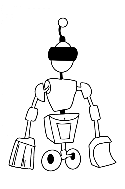 Målarbilder robotar för barn | Coloring-for-Kids.com