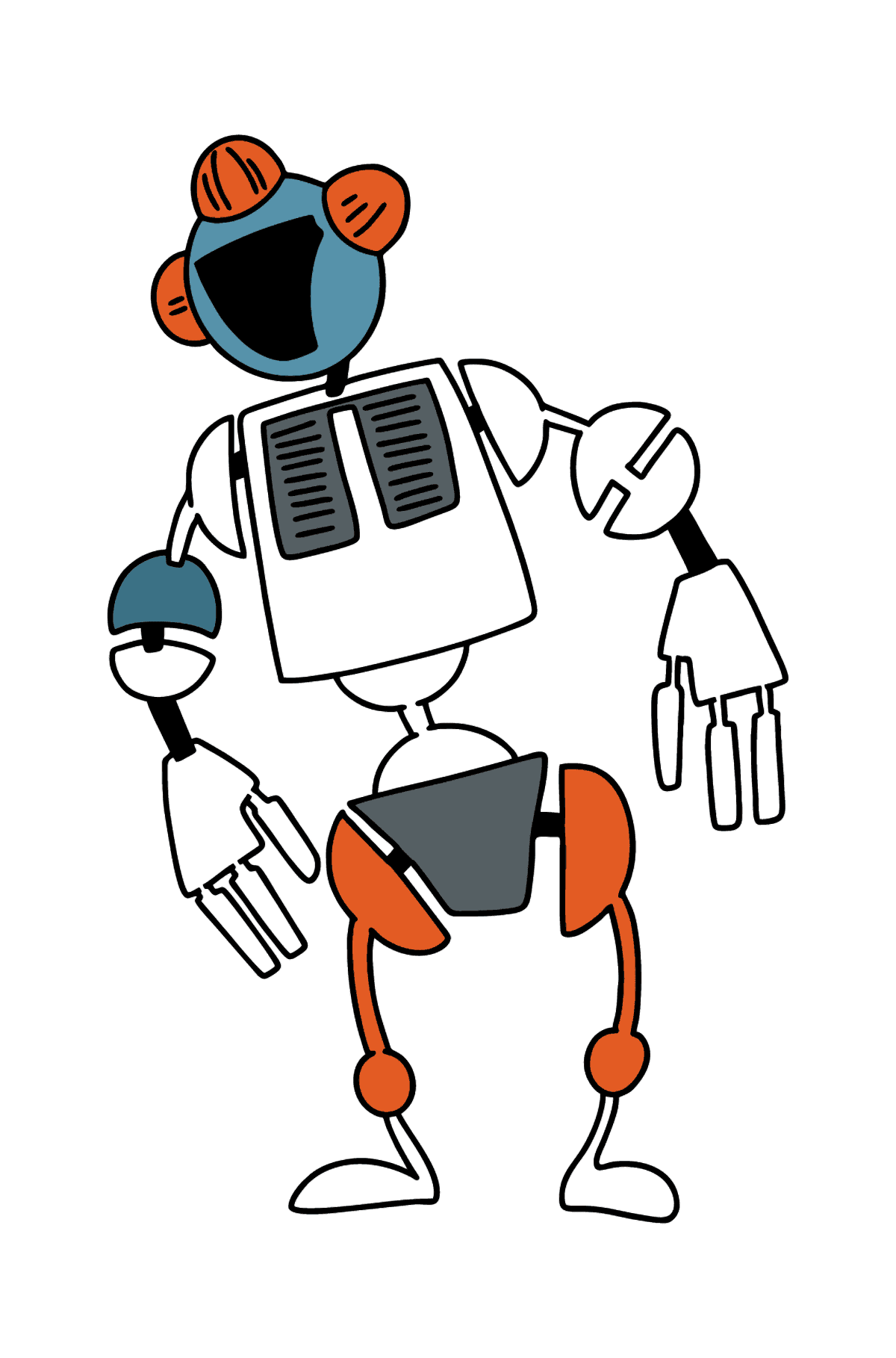 Раскраска робот - Картинки для Детей