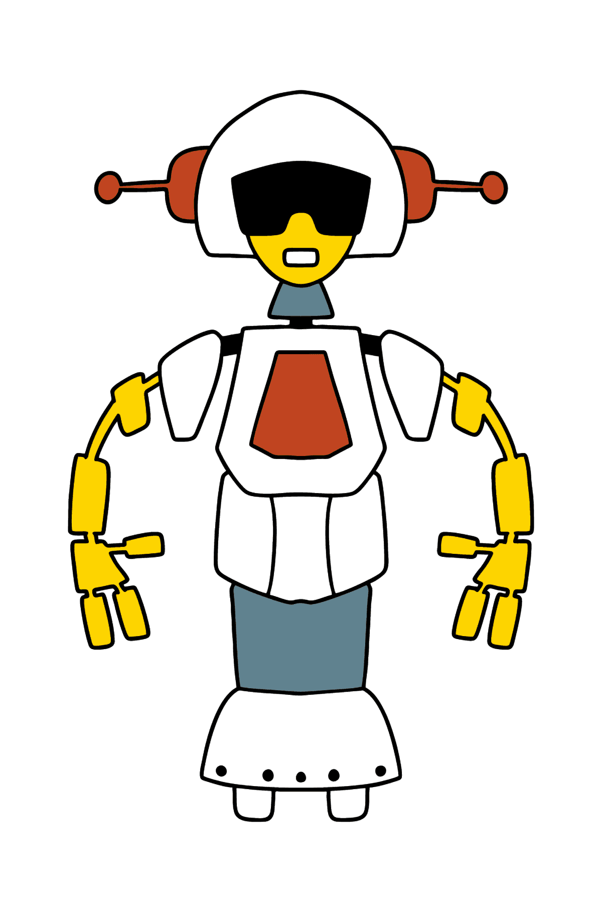 Раскраска робот девушка - Картинки для Детей