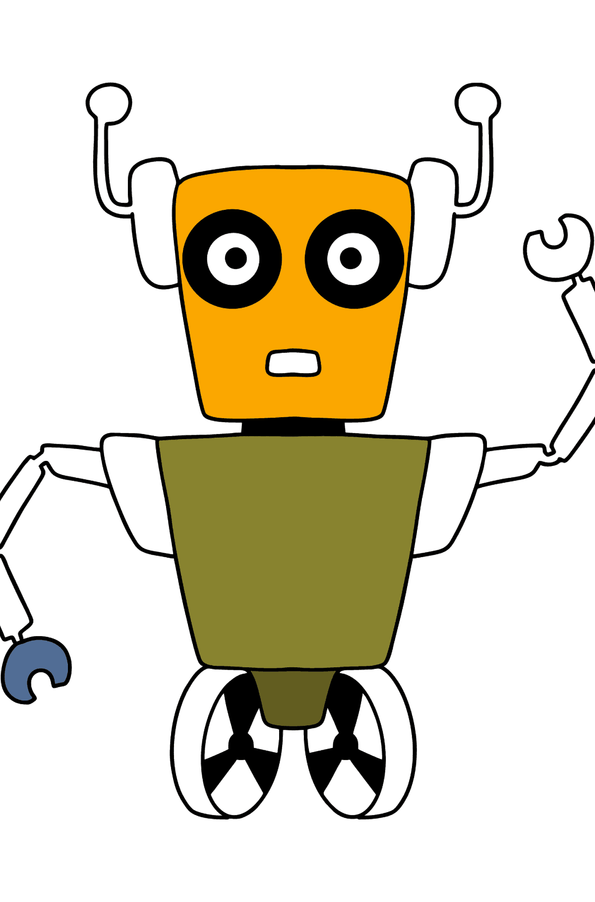 Målarbild robot 2 - Målarbilder för barn