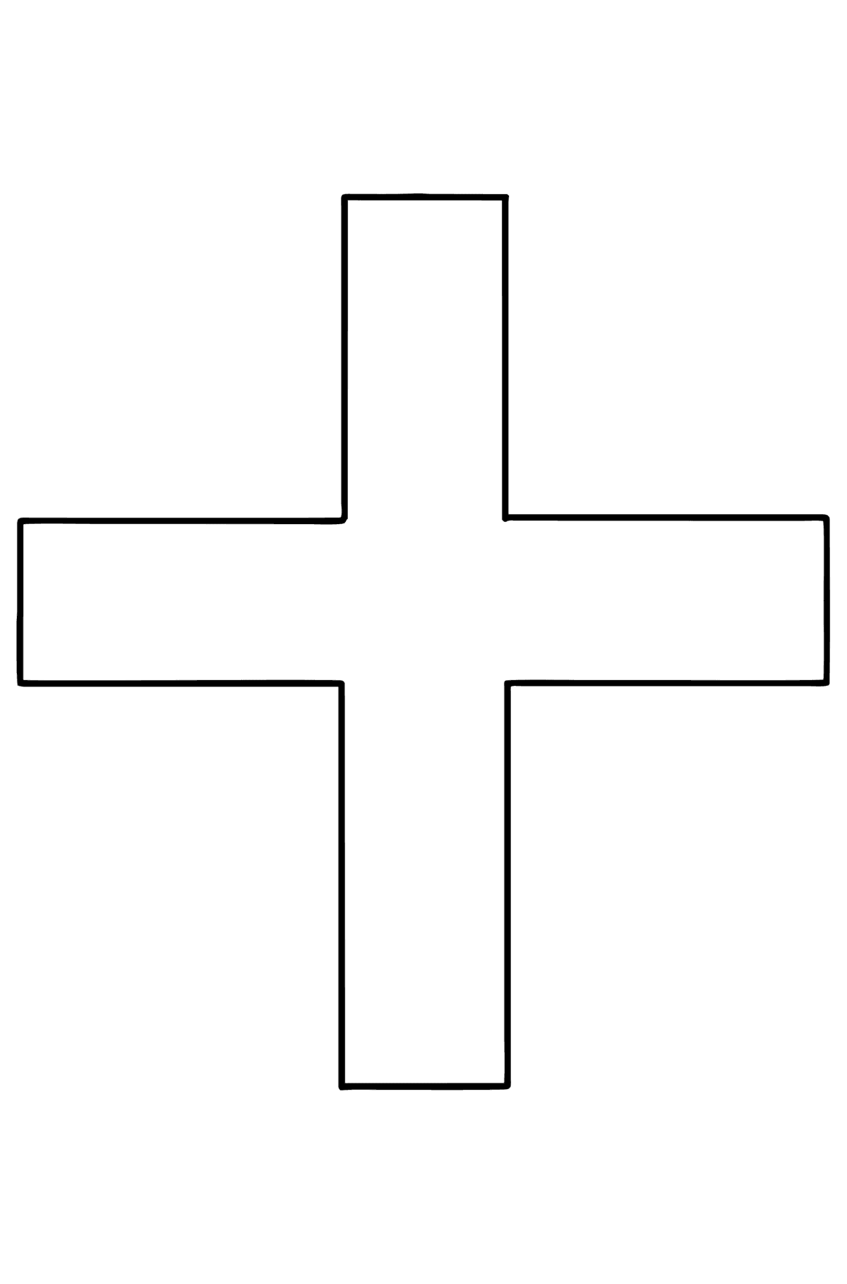 Cross coloring page for kids - Coloring Pages for Kids