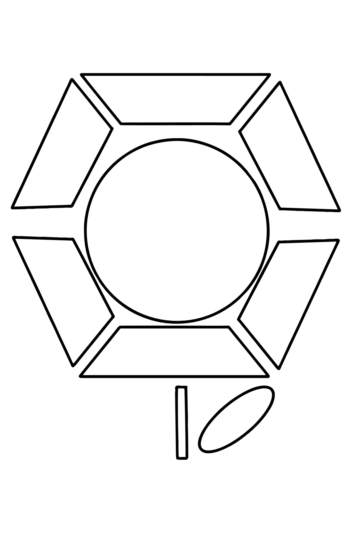 Geometric Chamomile coloring page - Coloring Pages for Kids