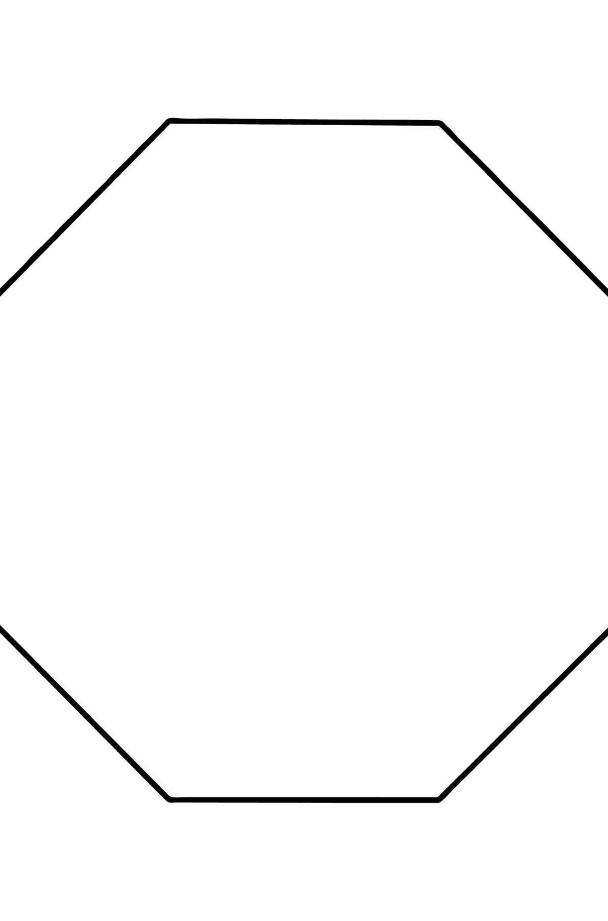 Розмальовка шестикутник для маленьких дітей - Розмальовки для дітей