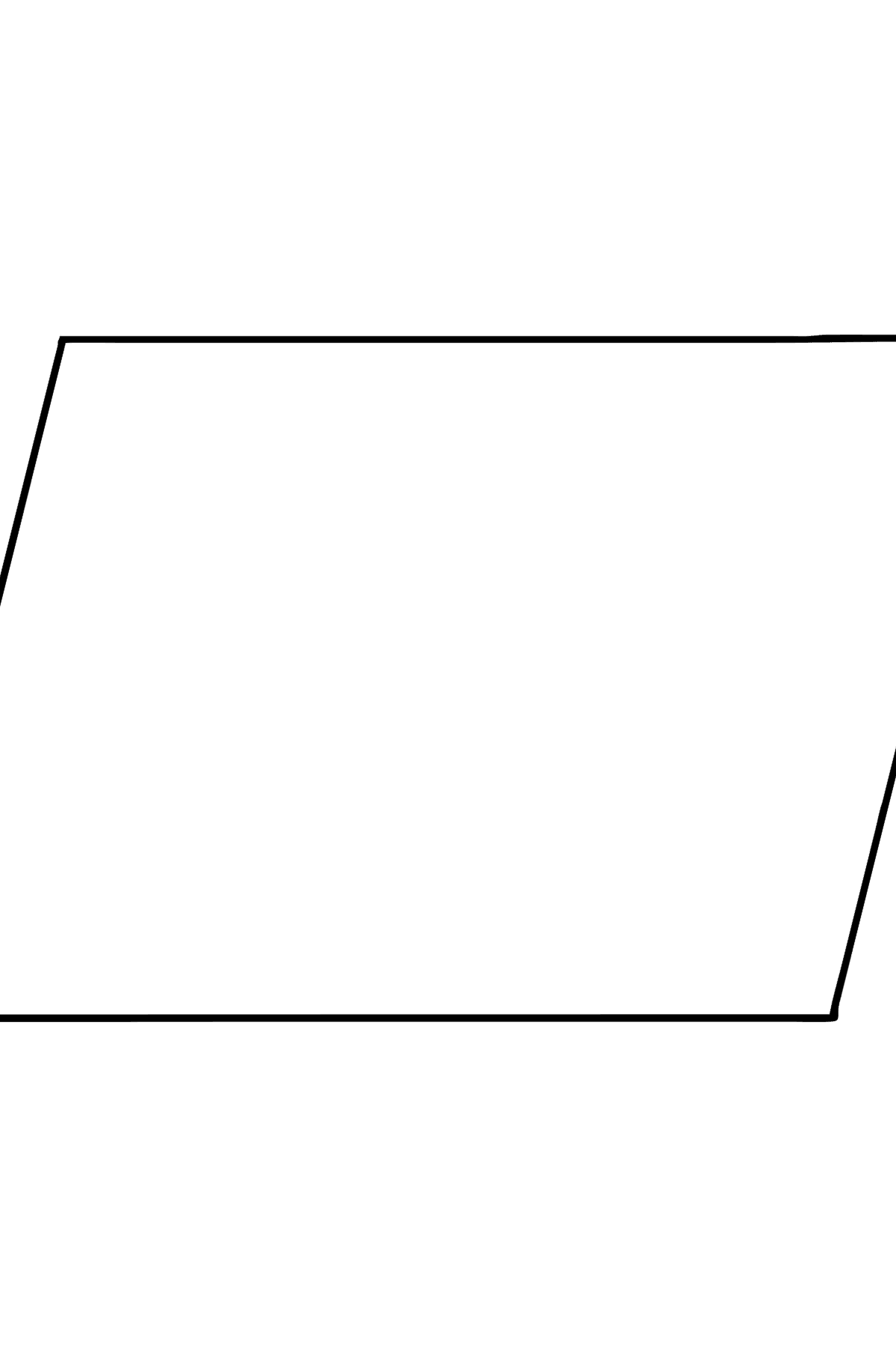Kifestő paralelogramma - Színező oldalak gyerekeknek