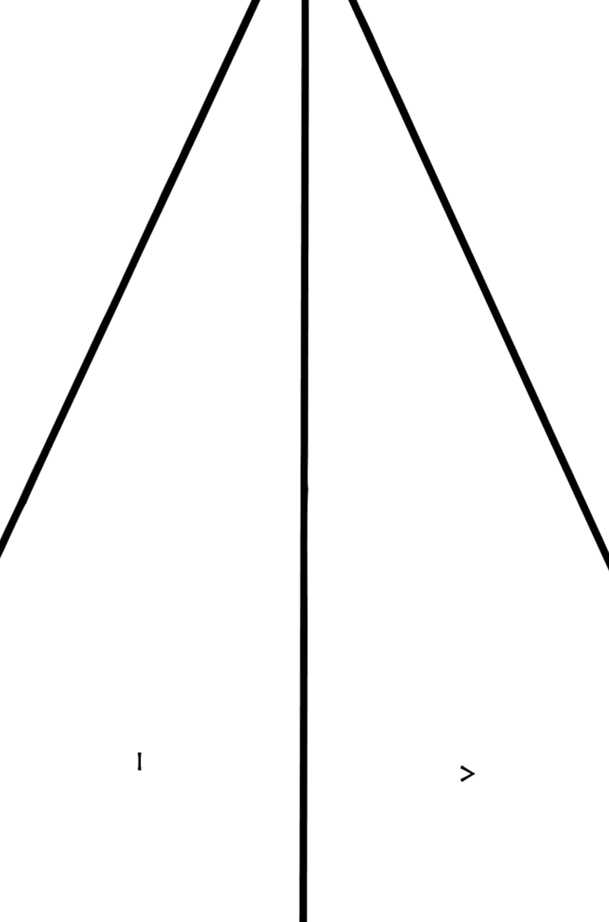 Розмальовка Піраміда для малюків - Розмальовка по Символам і Геометричним Фігурам для дітей