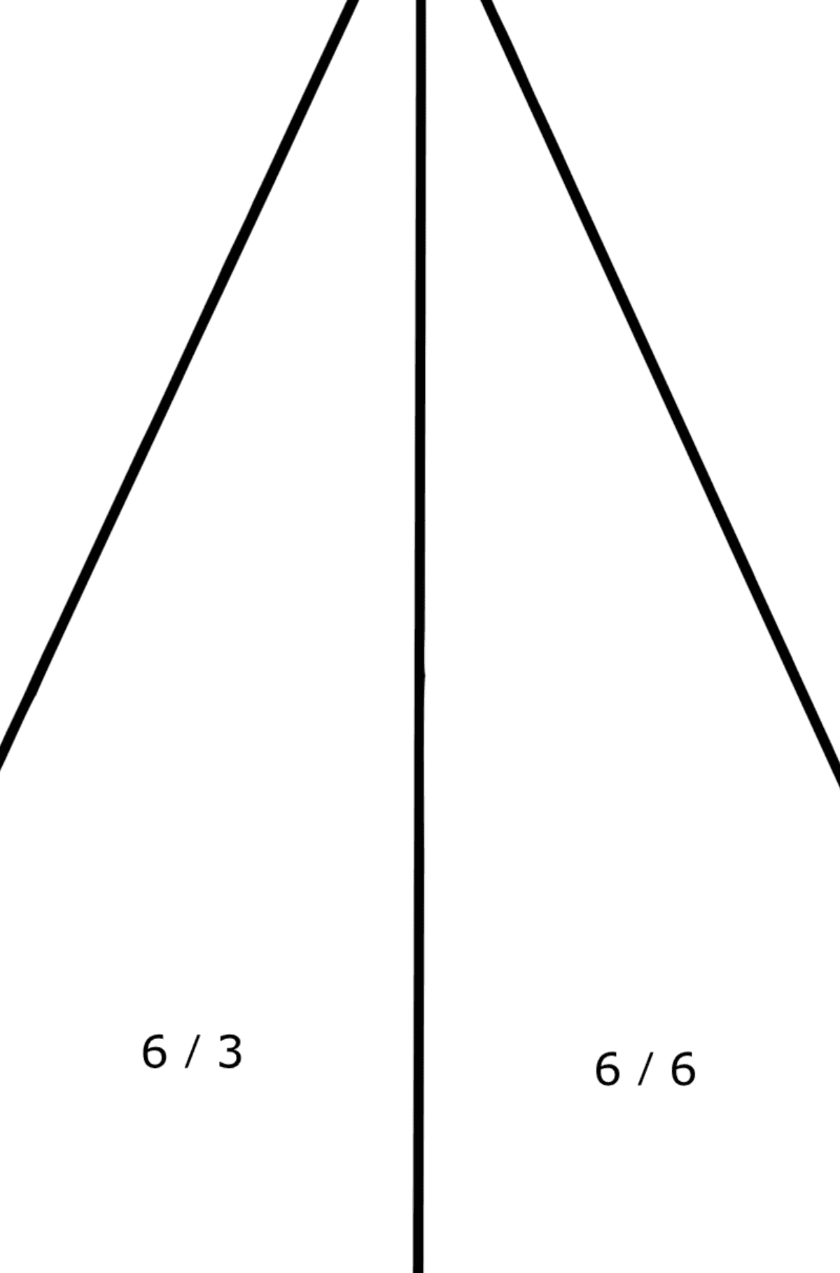 Ausmalbild Pyramide - Mathe Ausmalbilder - Division für Kinder