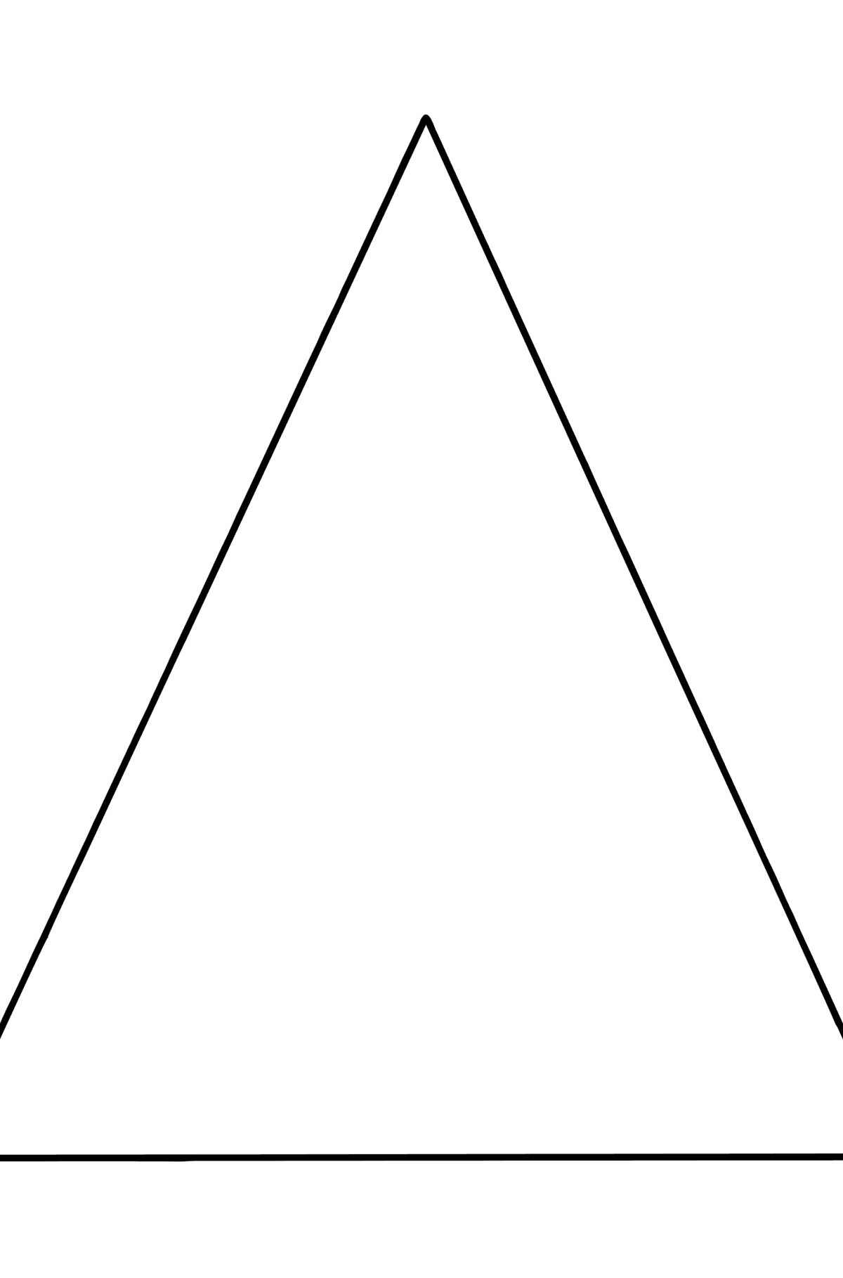 Boyama sayfası üçgen - Boyamalar çocuklar için