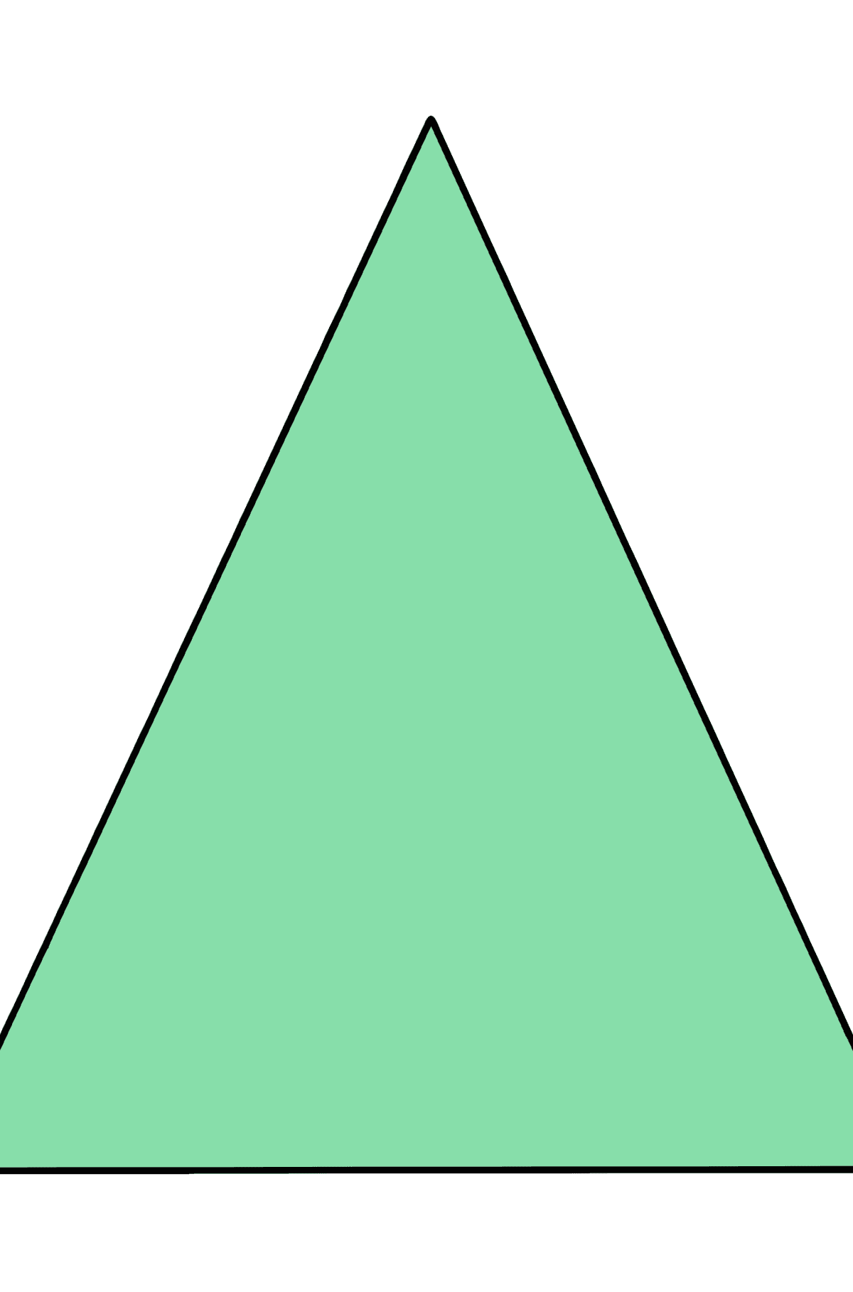 Tegning til farvning trekant - Tegninger til farvelægning for børn