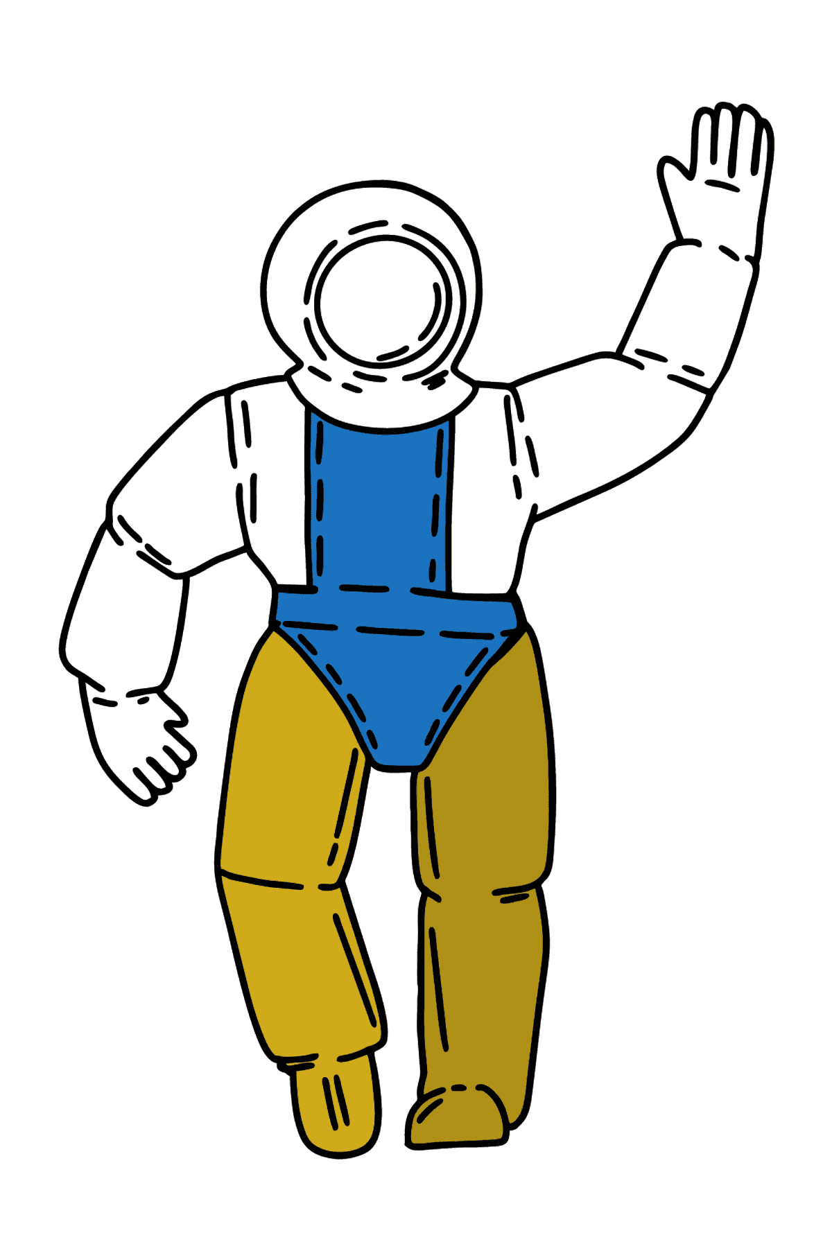 Раскраска астронавт - Картинки для Детей