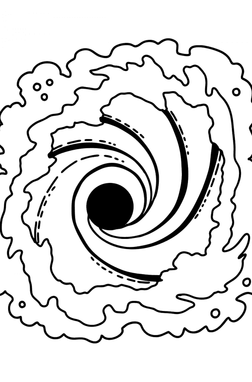 Black Hole coloring page ♥ Online or Printable for Free!