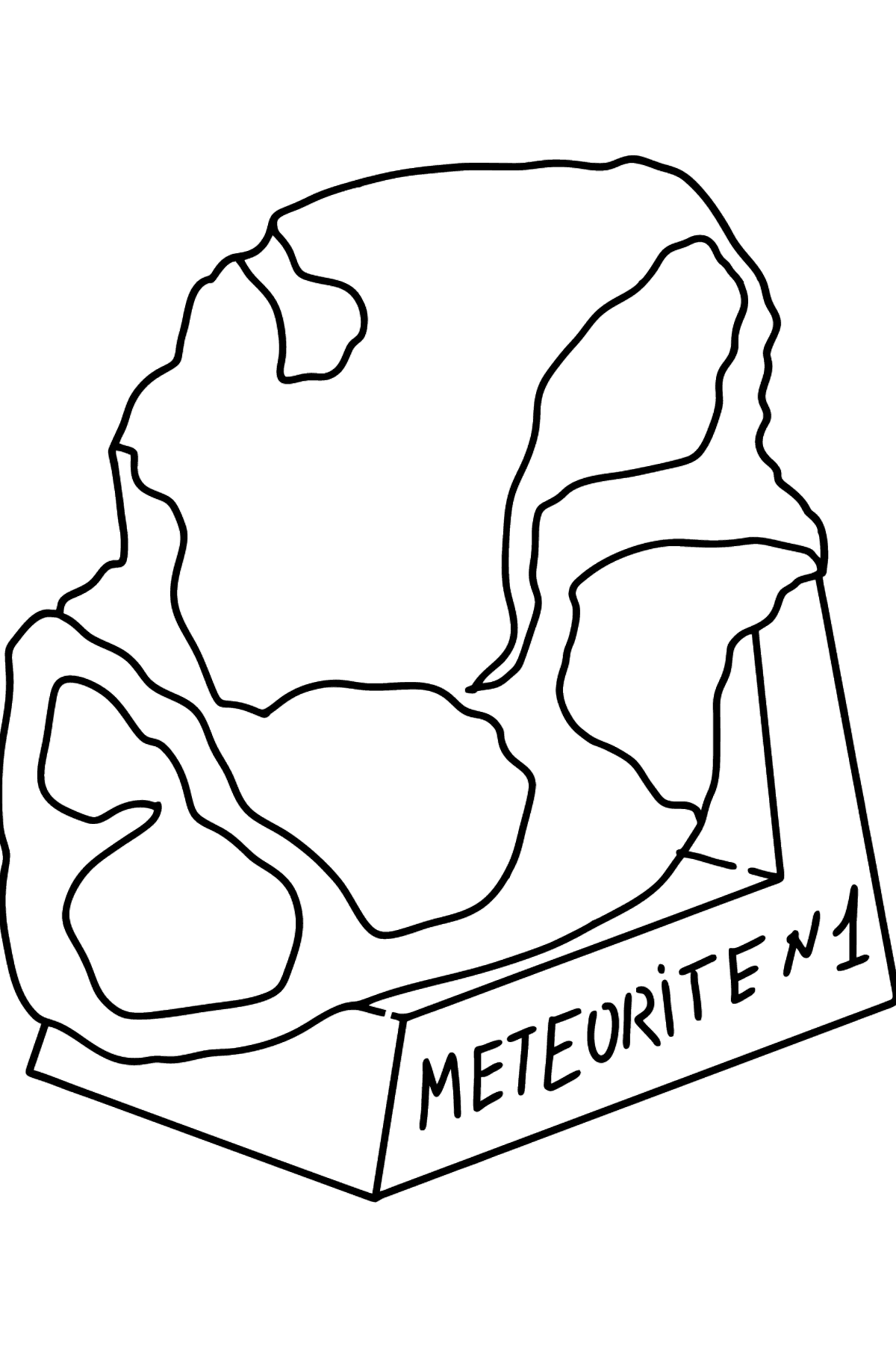 Ausmalbild Meteorit - Malvorlagen für Kinder