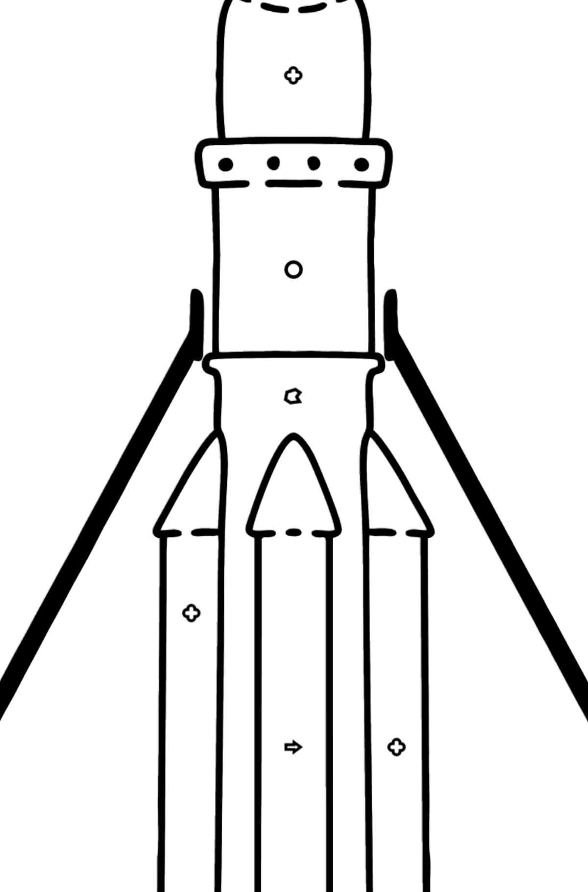 Раскраска ракета - Картинка высокого качества для Детей