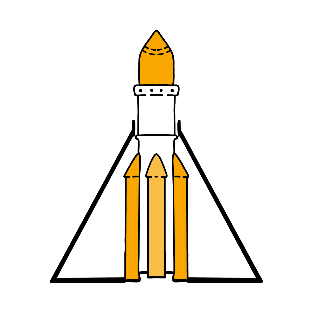 Mewarnai gambar roket - Online dan Cetak Gratis untuk anak-anak!