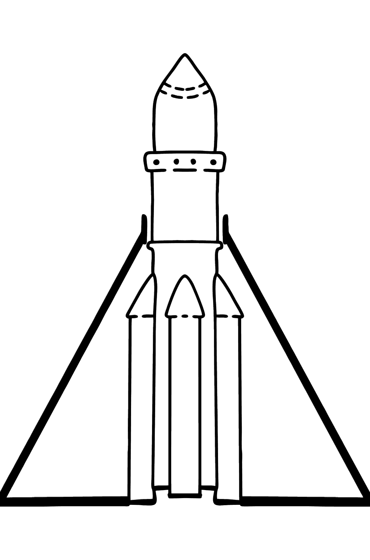Ausmalbild Rakete - Malvorlagen für Kinder