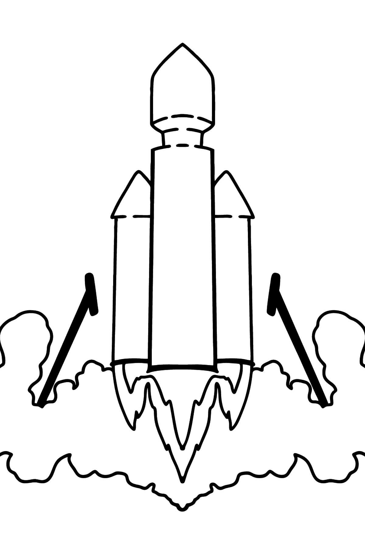 Desen de colorat lansarea rachetei - Desene de colorat pentru copii
