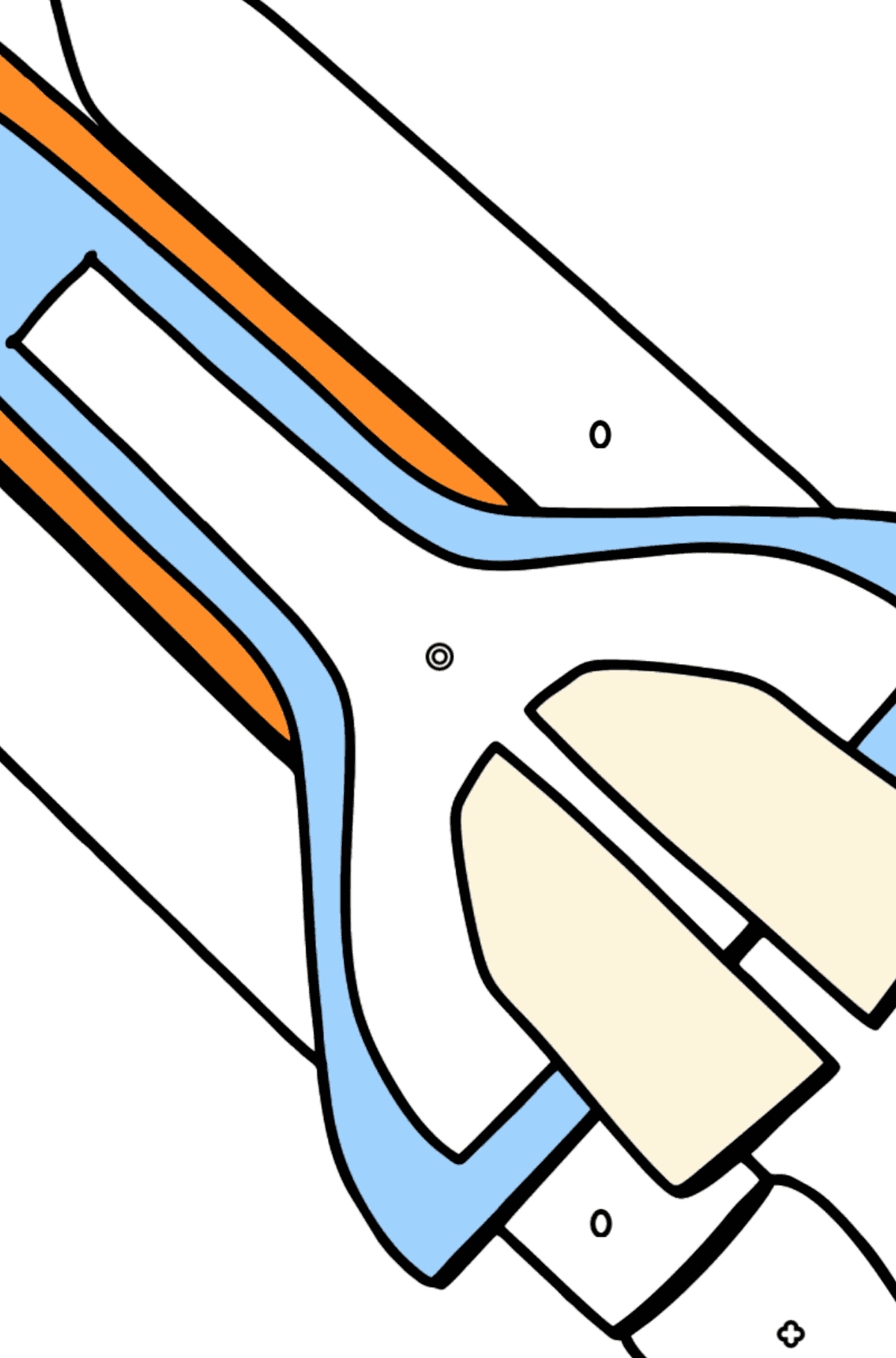 Раскраска челнок в космосе - Картинка высокого качества для Детей