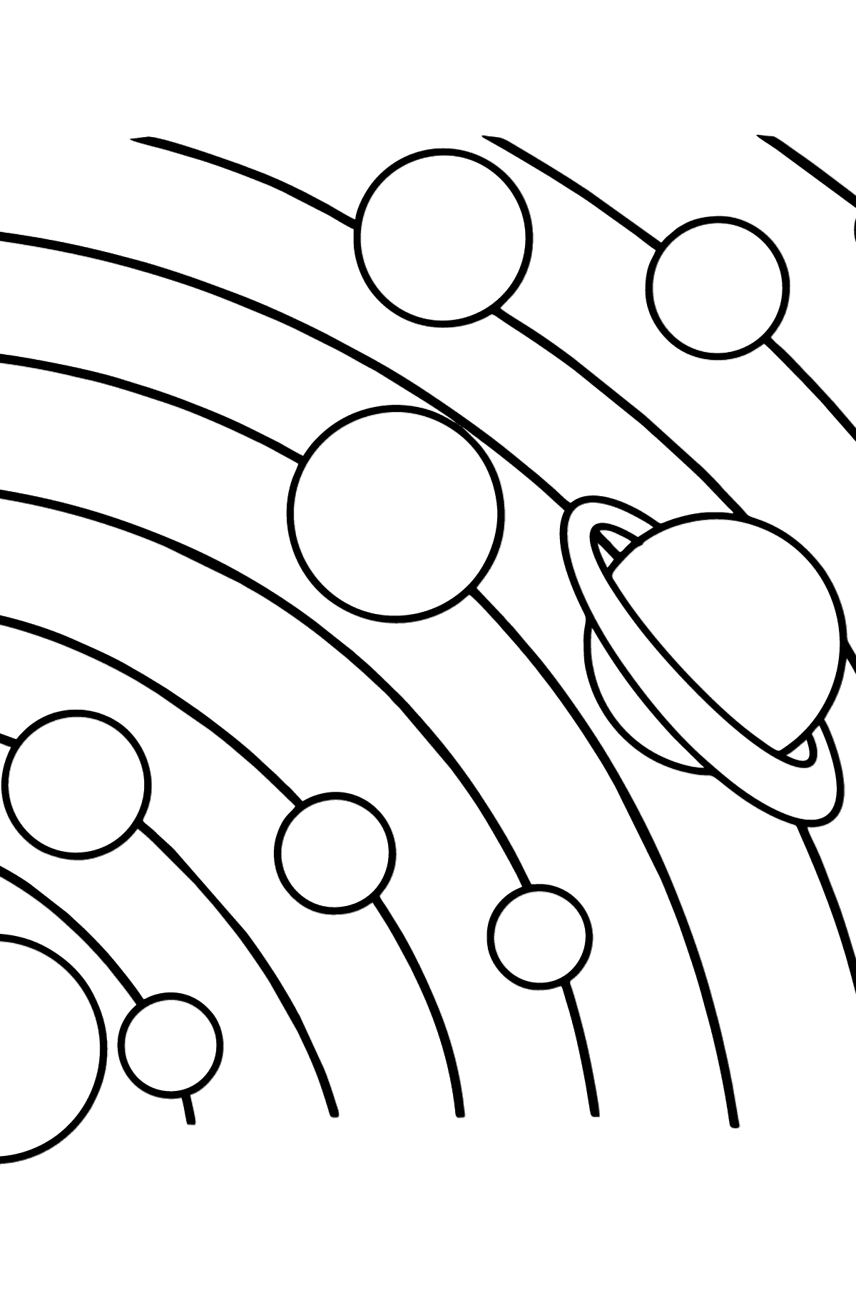 Solar System - Simple coloring page - Coloring Pages for Kids