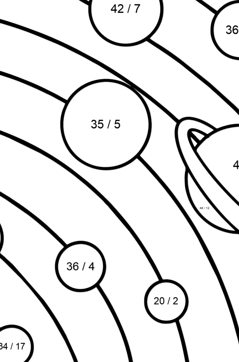 Solar System - Simple coloring page ♥ Online or Printable for Free!