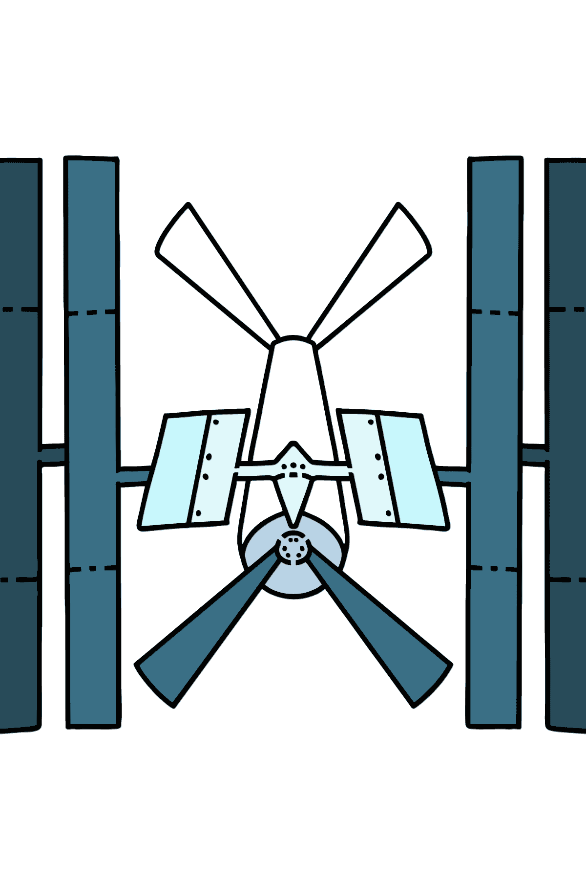 Space Station coloring page - Coloring Pages for Kids