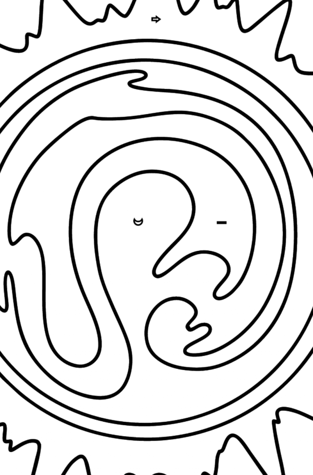 Sun - Solar System Star coloring page ??? Online or Printable for Free!