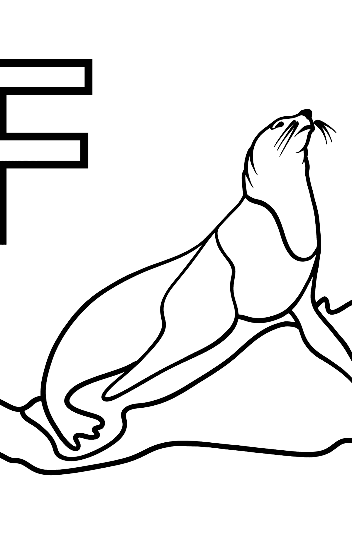 Spanish Letter F coloring pages - FOCA - Coloring Pages for Kids