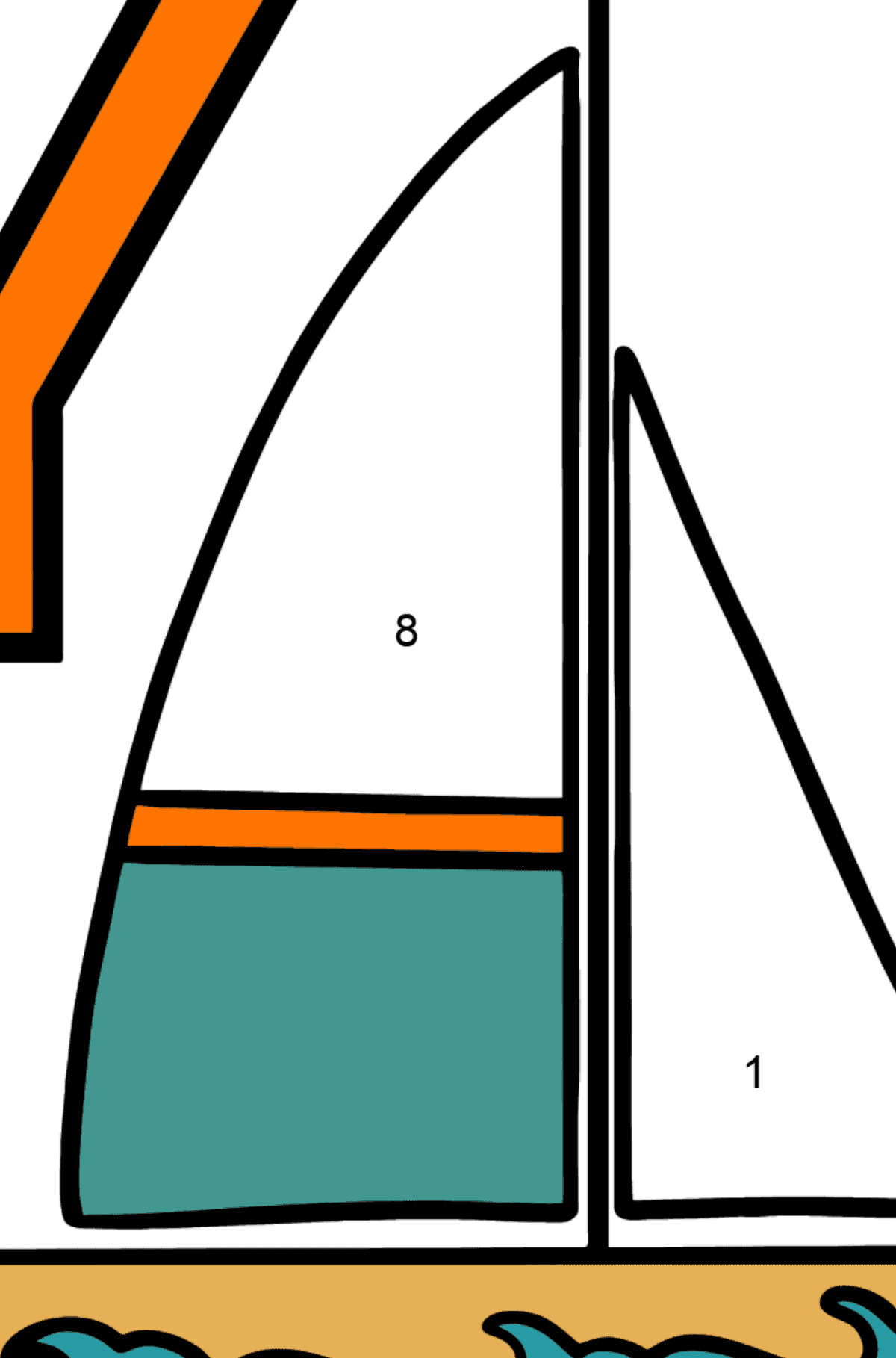 Dibujo de Letra Y Español para colorear - YATE - Colorear por Números para Niños