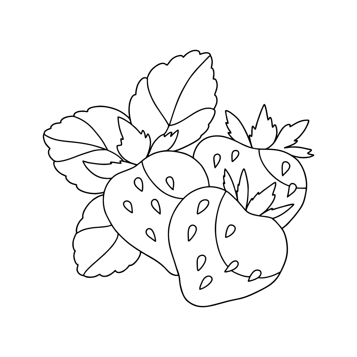 Strawberry Coloring pages - Download, Print, and Color Online!