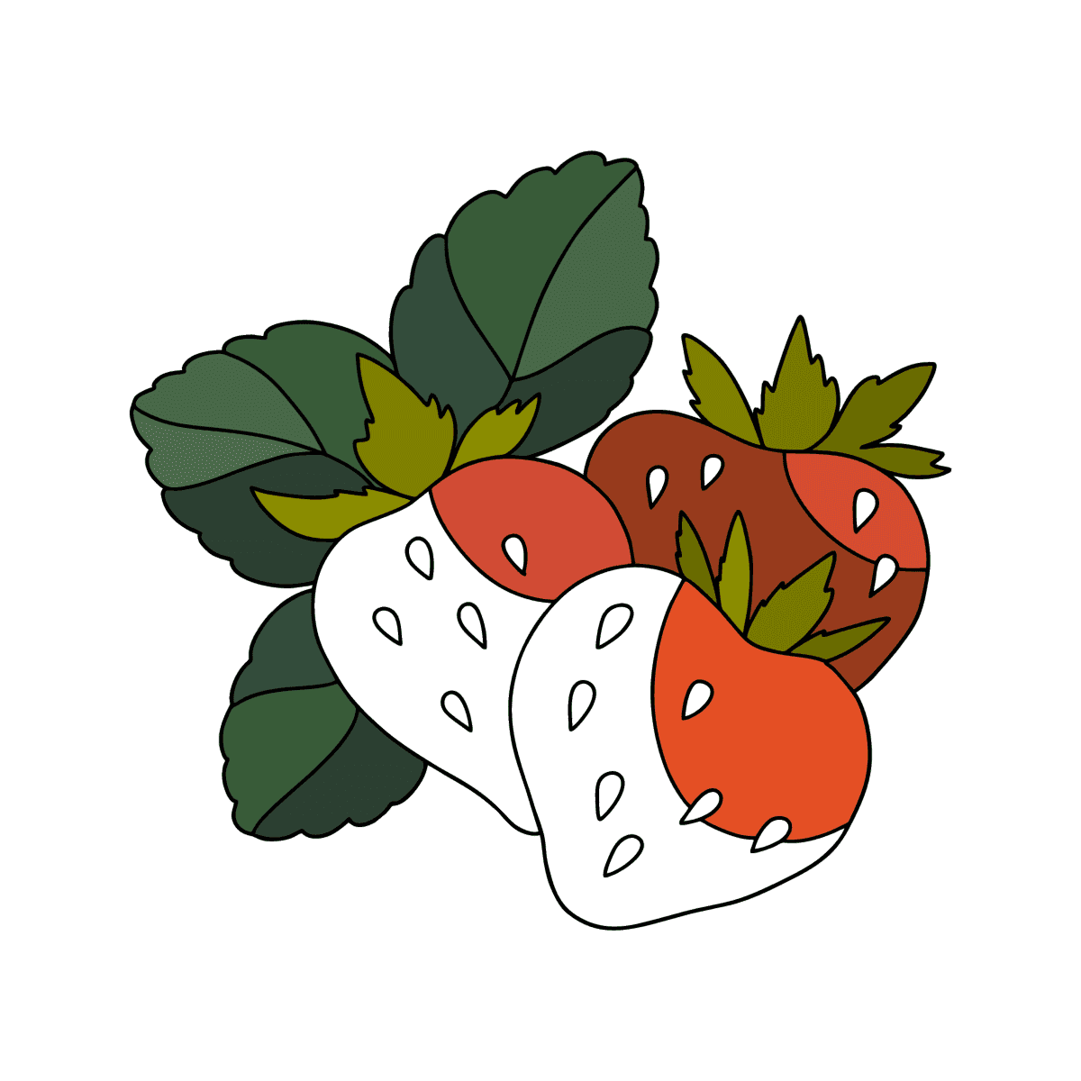 Strawberry Coloring pages - Download, Print, and Color Online!