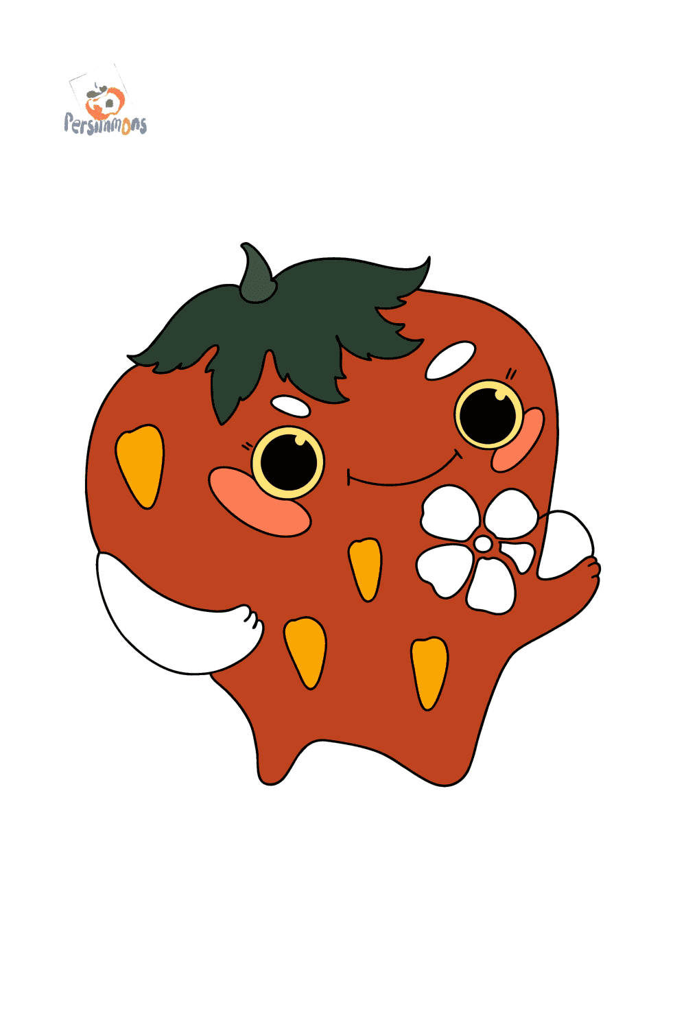 Strawberries with eyes сoloring page ♥ Online and Print for Free!