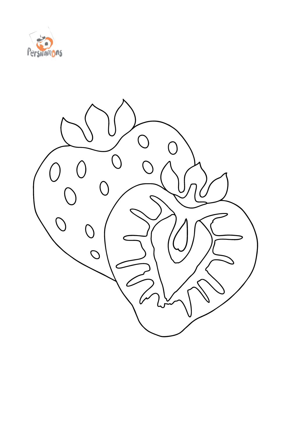Delicious strawberries сoloring page ♥ Online and Print for Free!