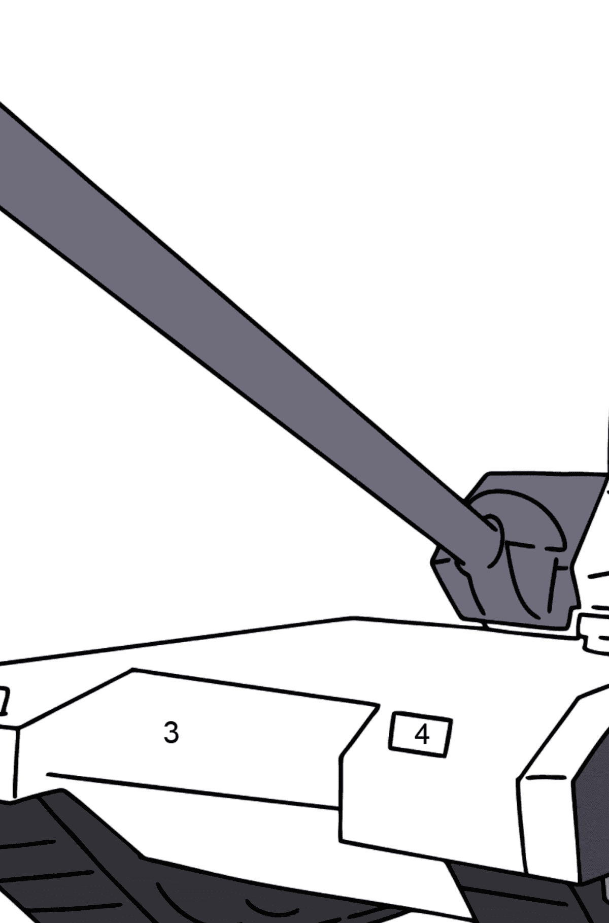 Armata Tank coloring page - Coloring by Numbers for Kids