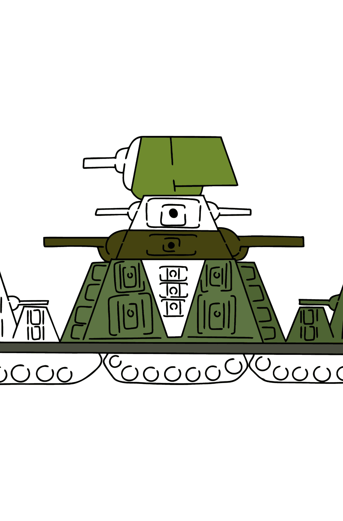 Tank Kv 1 Coloring Page Free Online