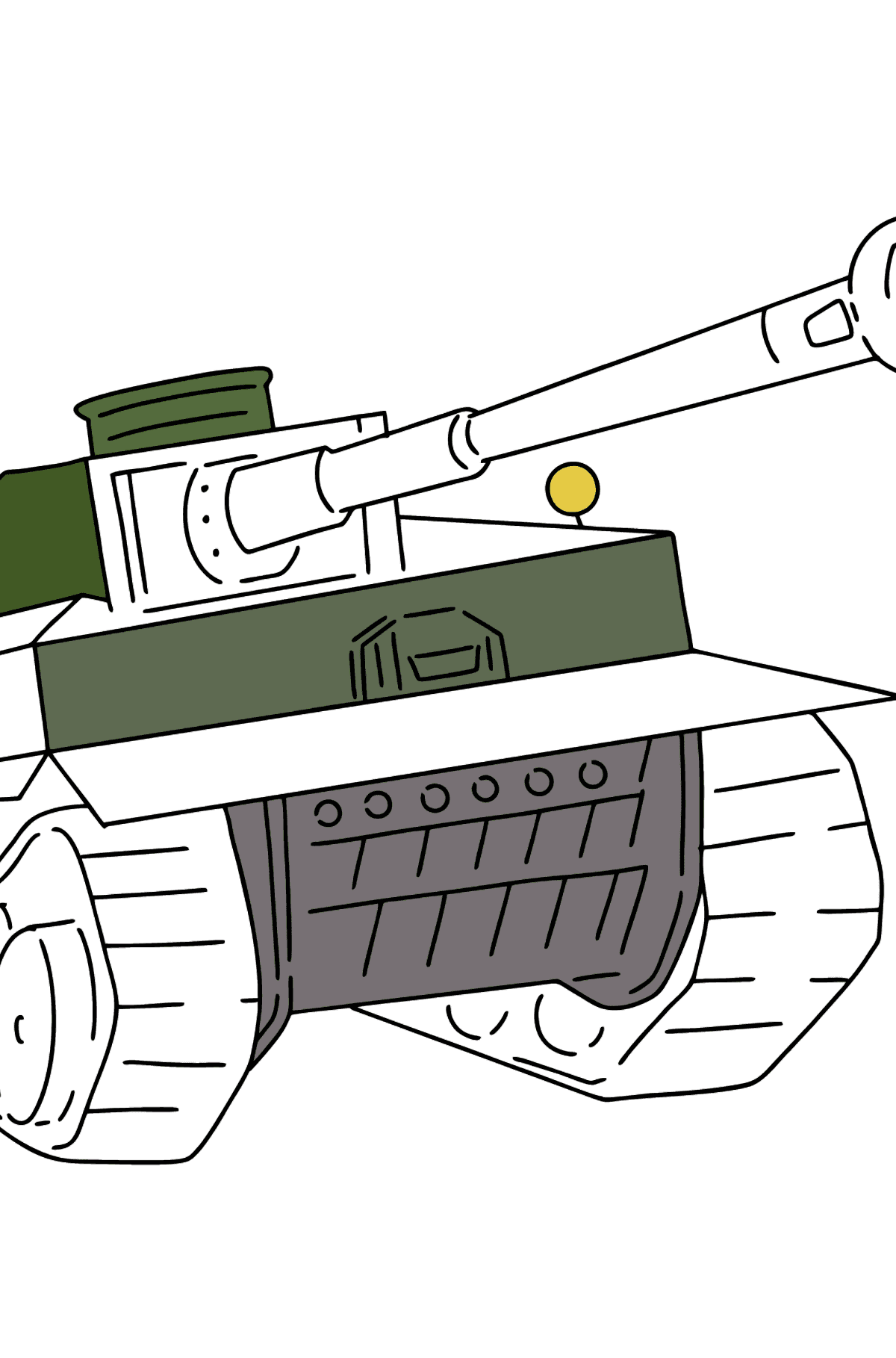 Desenho para colorir - Tank Panther - Imagens para Colorir para Crianças