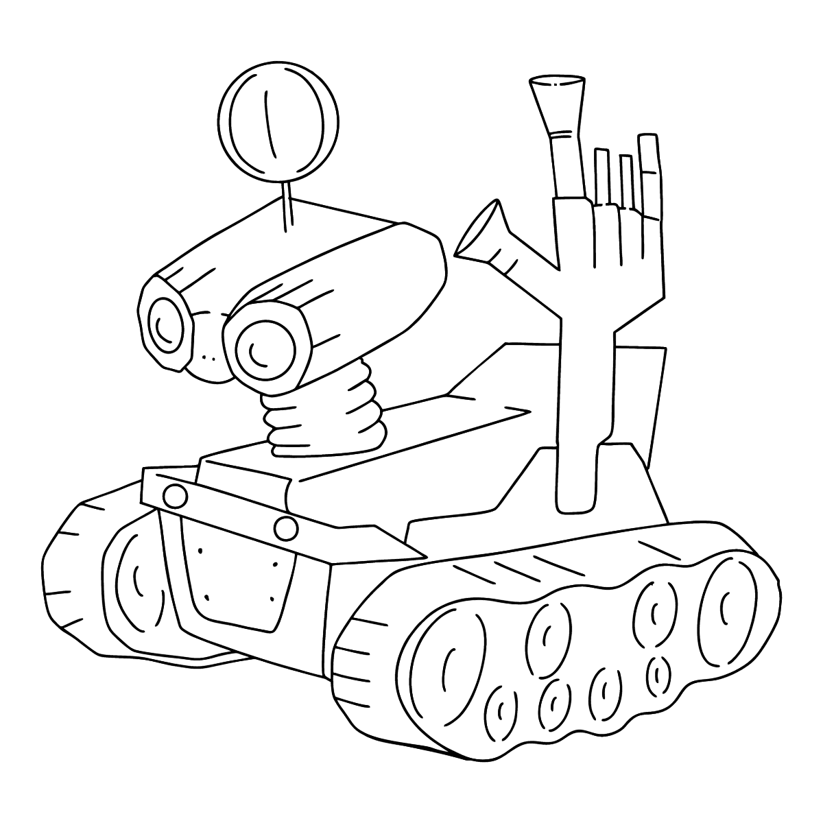 Tank Robot Coloring Page ♥ Print For Free!