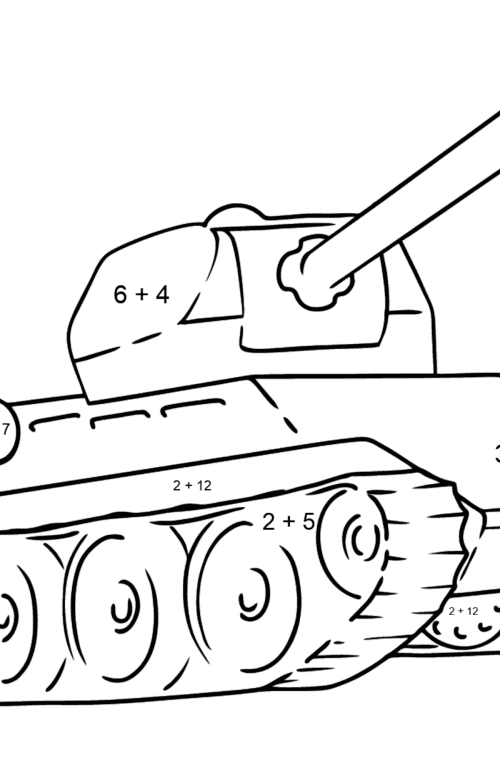 Tank T34 coloring page ♥ Print for Free!