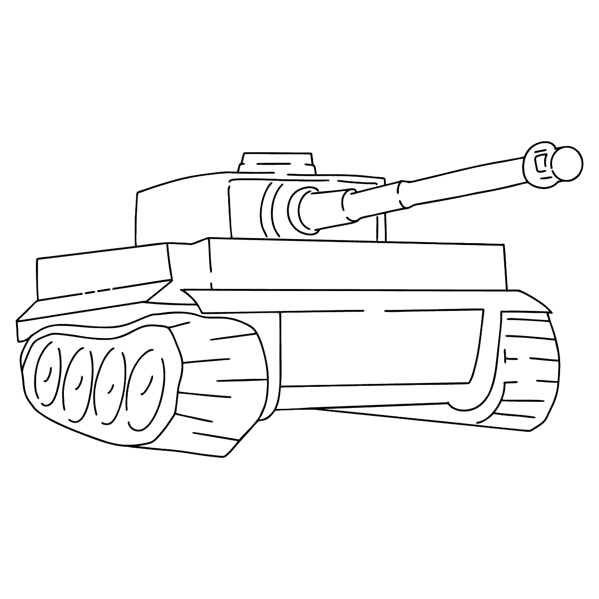 Раскраска немецкий танк тигр распечатать