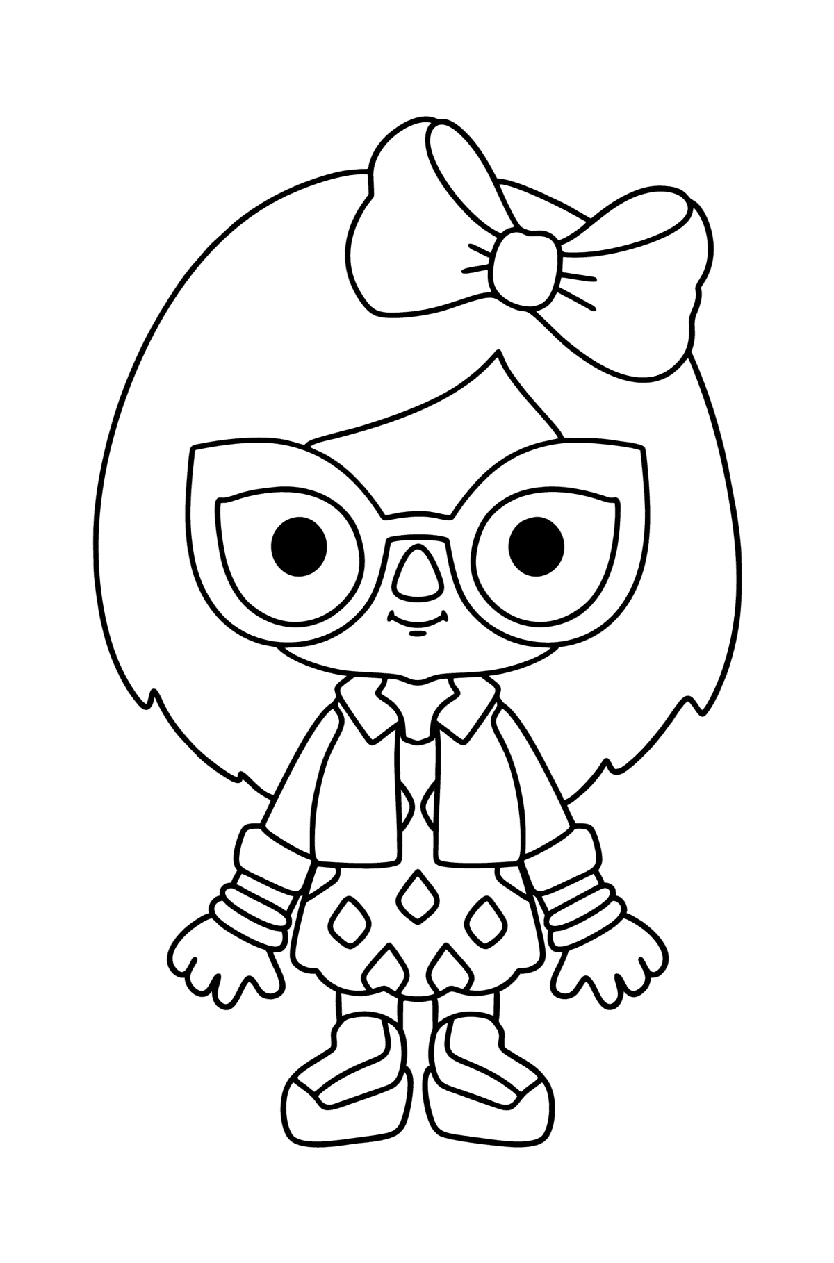Colouring page Girl tocaboca 01 - Coloring Pages for Kids