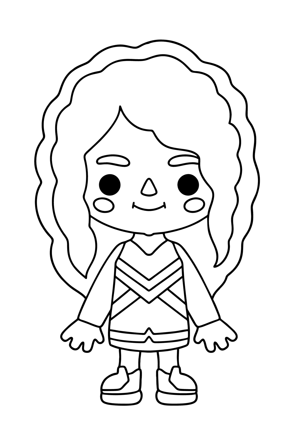 Coloring page Girl tocaboca 03 - Coloring Pages for Kids