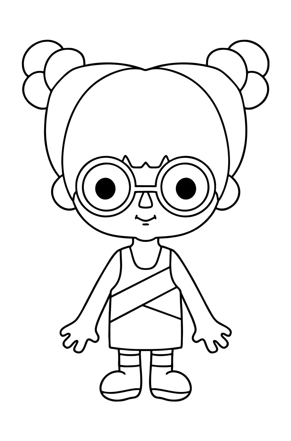 Coloring page Girl tocaboca 04 - Coloring Pages for Kids