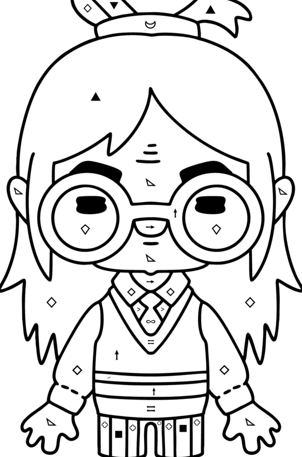 Mewarnai gambar Toca Boca Orang Tua | Coloring-for-Kids.com