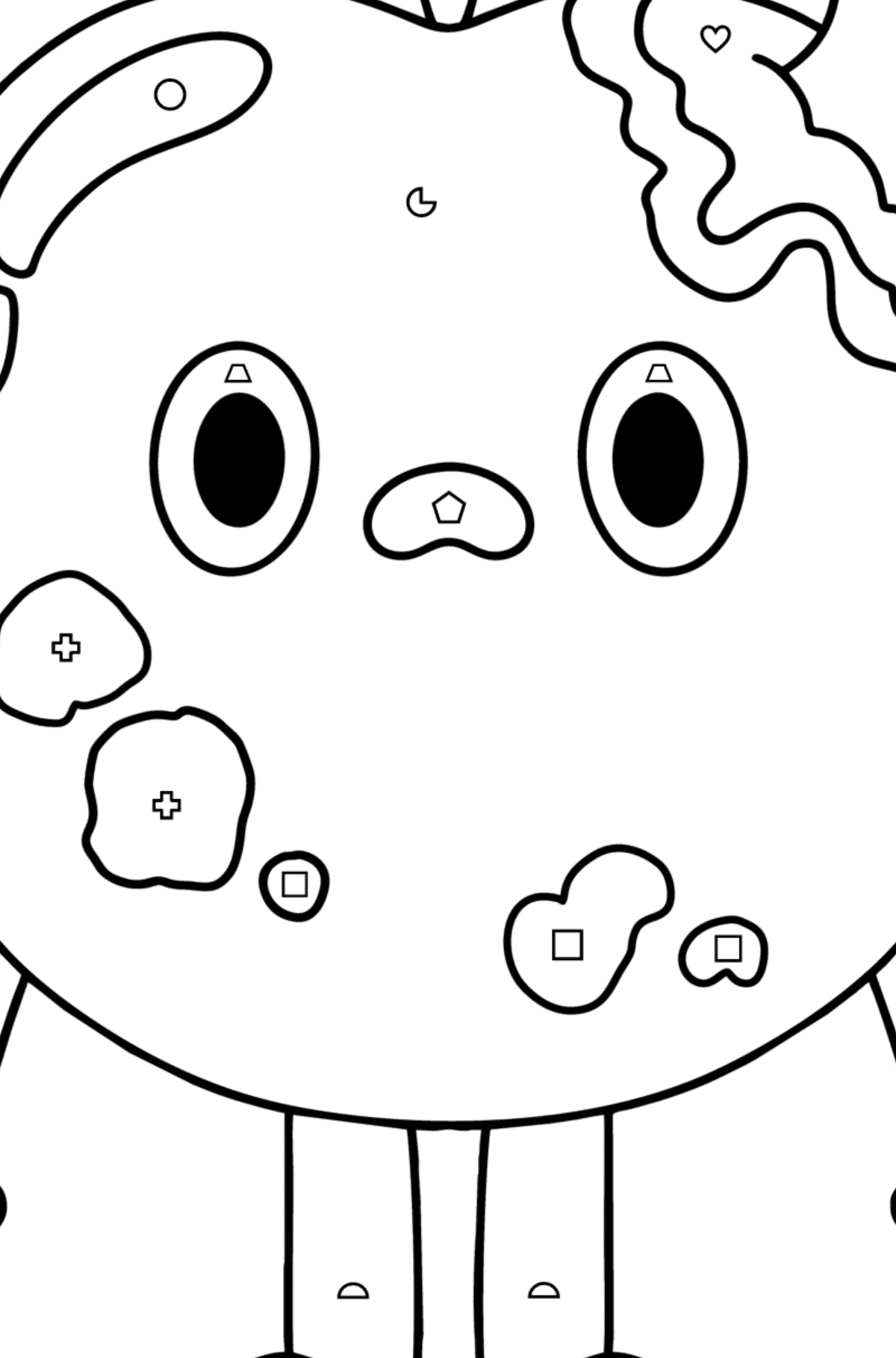 Coloring page Tocaboca heroes 02 - Coloring by Geometric Shapes for Kids