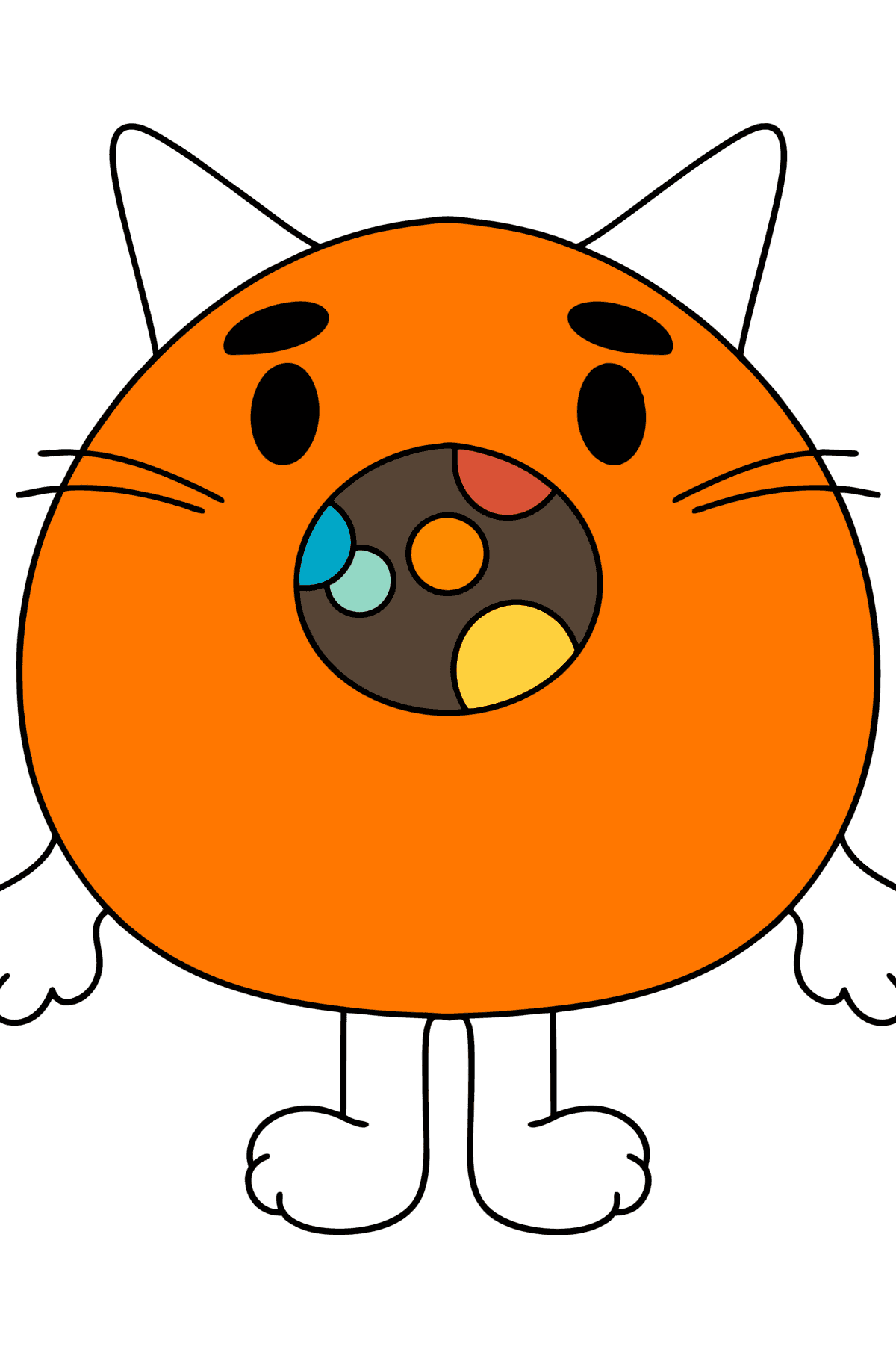 Раскраска Toca Boca Рыжий кот - Картинки для Детей